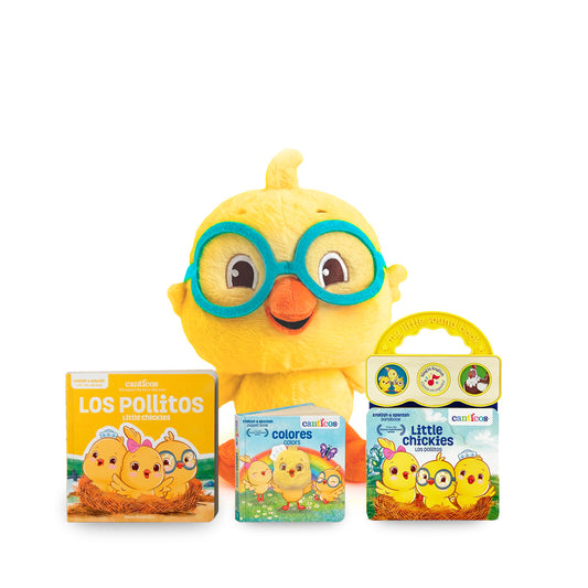 SUPERPACK: Nicky Plushie + 2 Interactive Books + Los Pollitos Book