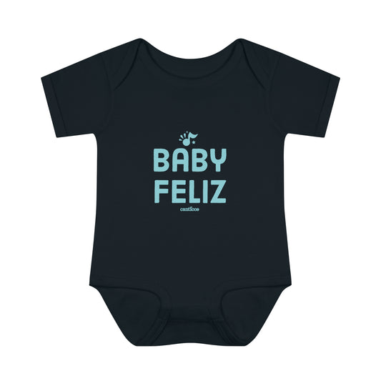Baby Feliz Blue Onesie