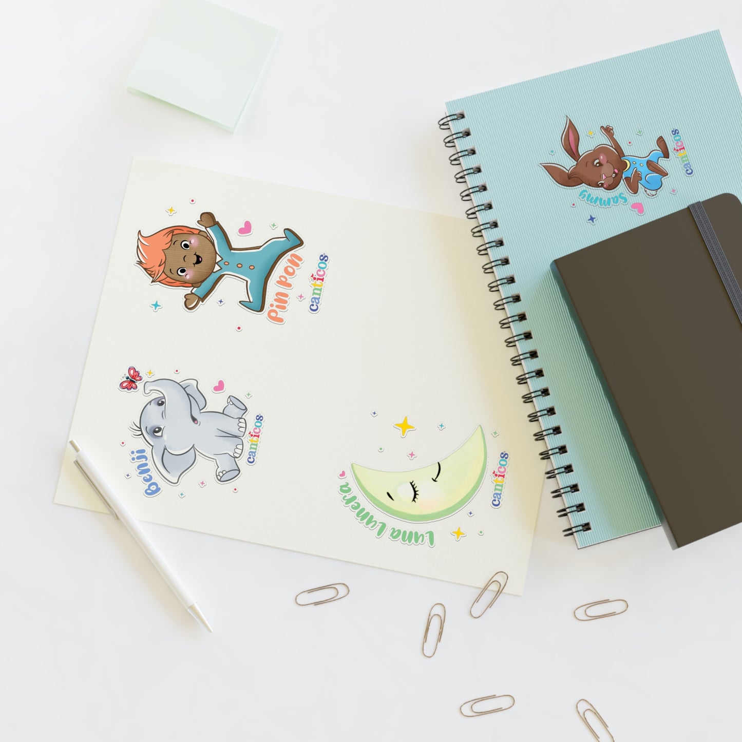 Canticos Amiguitos Sticker Sheets for Classroom or Party Favors