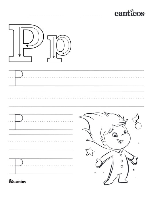 Letter P for Pin Pon — Activity Sheet