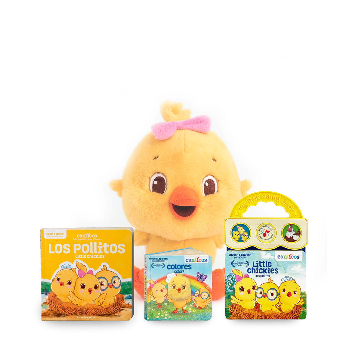 SUPERPACK: Kiki Plushie + 2 Interactive Books + Los Pollitos Book