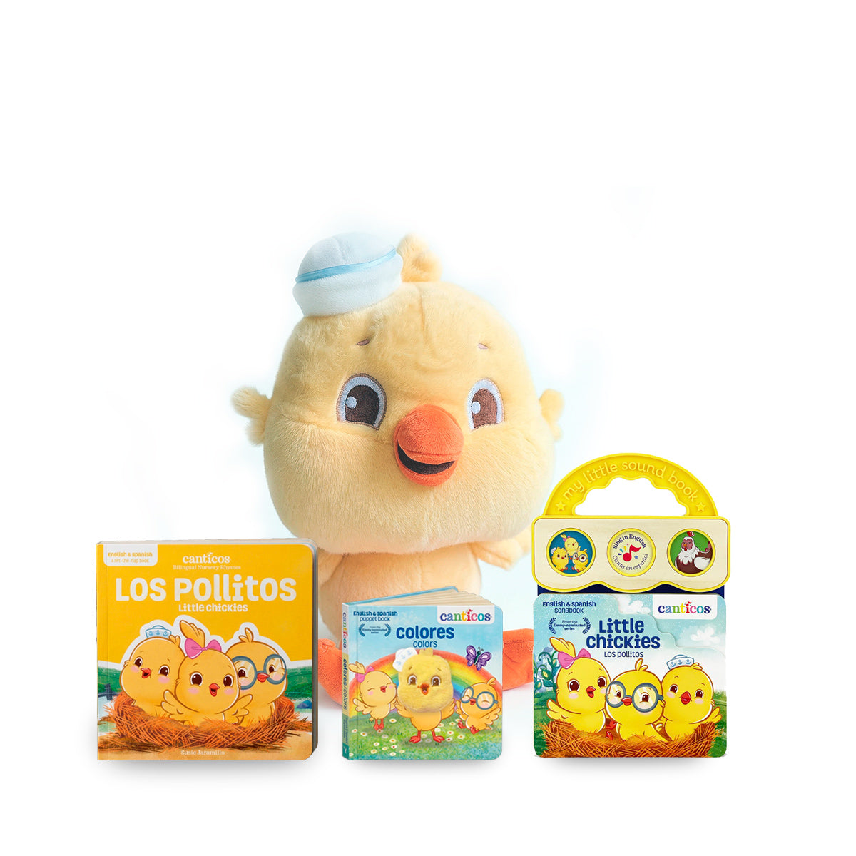 Ricky Superpack: 2 Interactive Books + Los Pollitos Book + Plush