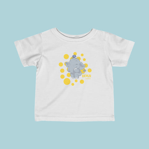 Benji the Elephant Infant T-Shirt - Yellow