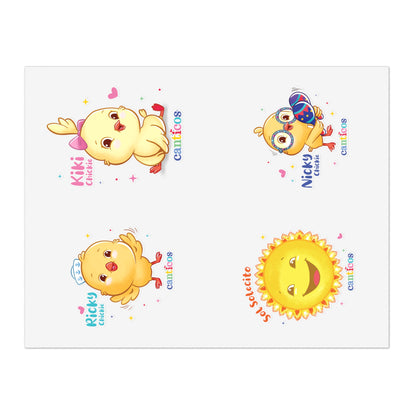 Chickie Canticos Sticker Sheets for Classroom or Party Favors