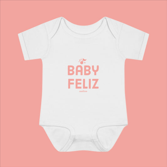 Baby Feliz Pink Onesie