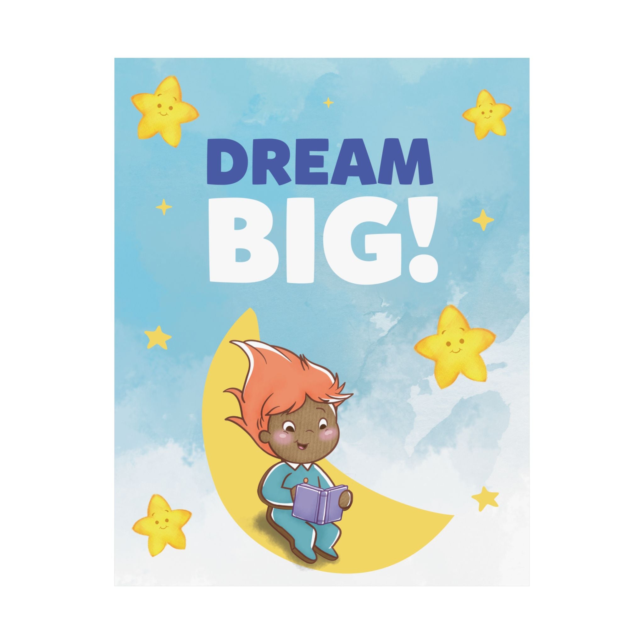Pin Pon Dream Big Nursery Wall Art Poster