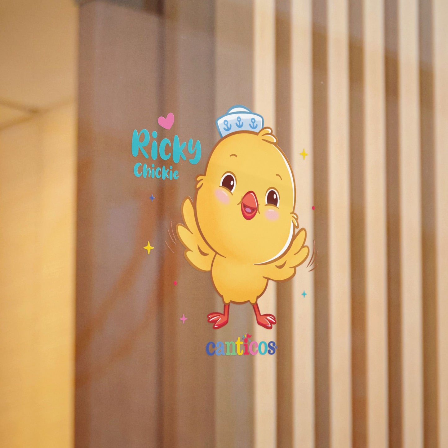 Huggable Ricky Chickie - Kiss Cut Canticos Sticker, Room Decor