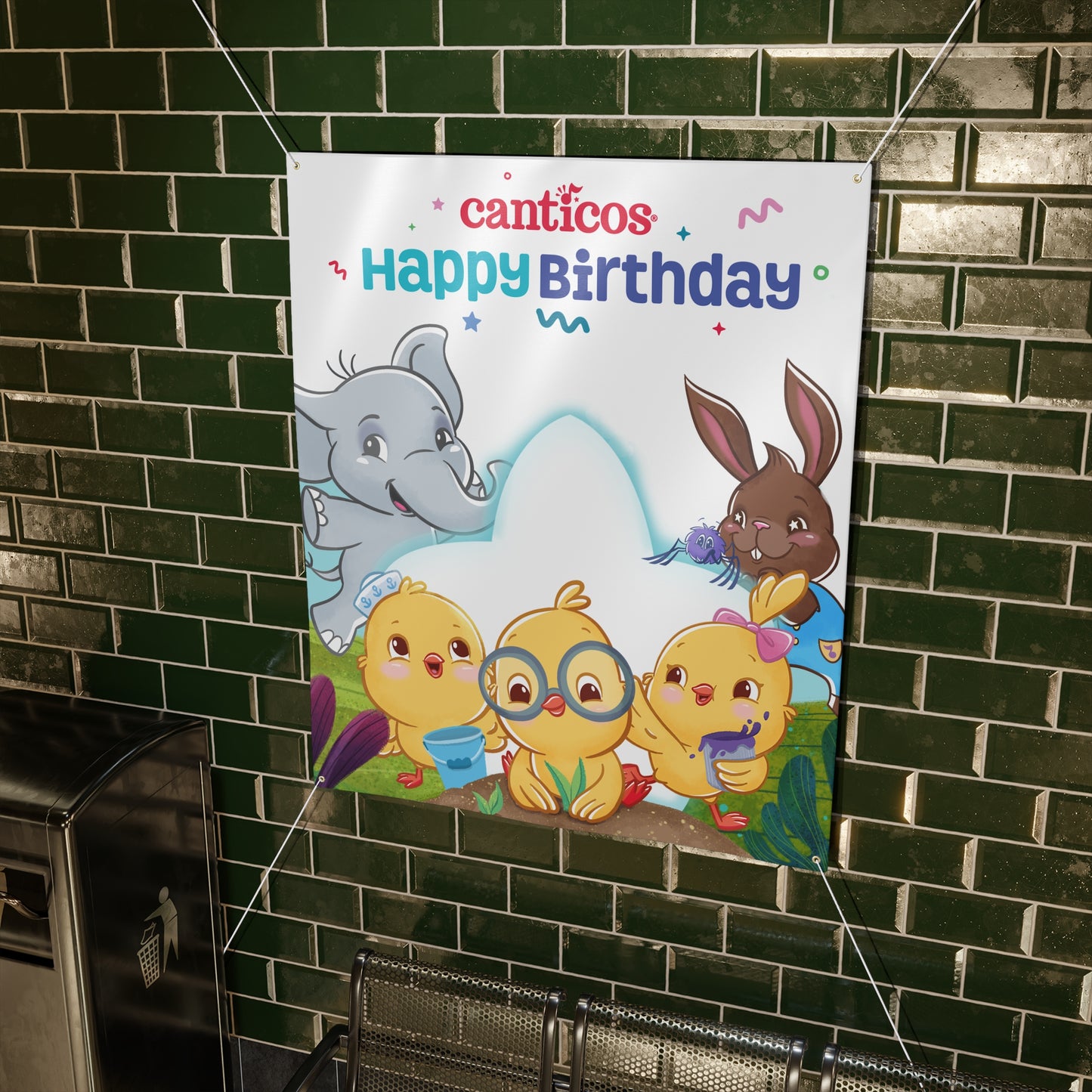 Happy Birthday Chickies Benji & Sammy Party Banner