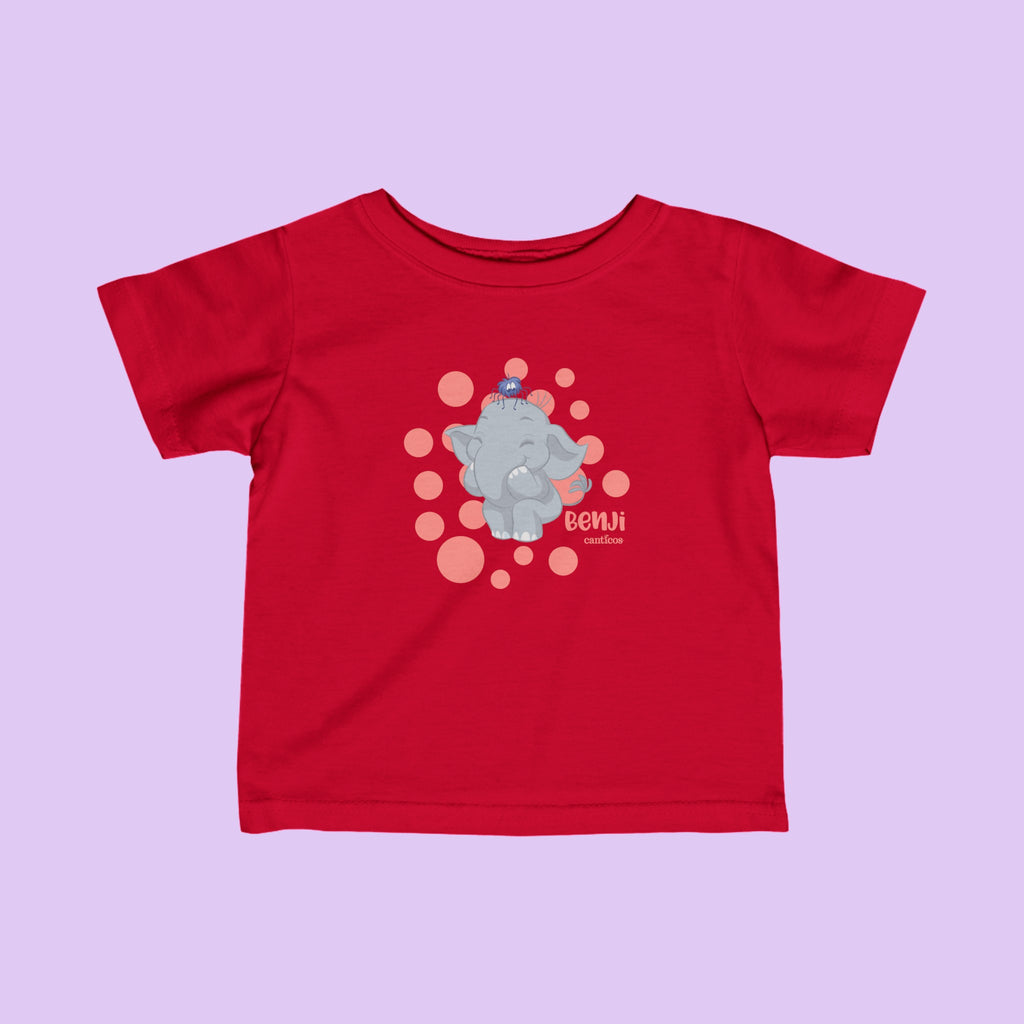 Benji the Elephant Toddler T-Shirt -Pink