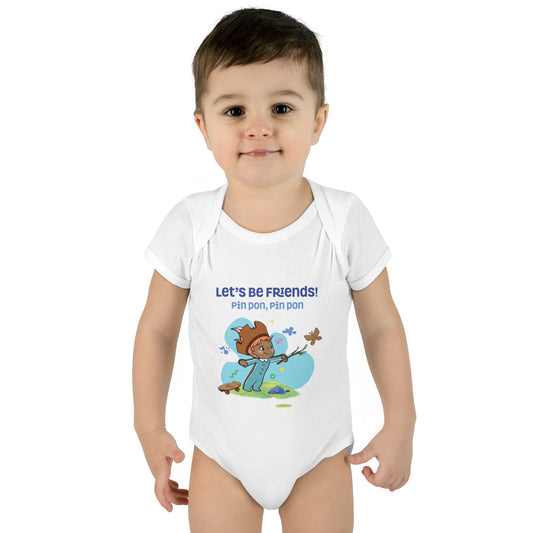 Pin Pon Let’s Be Friends Infant Bodysuit / Baby Onesie