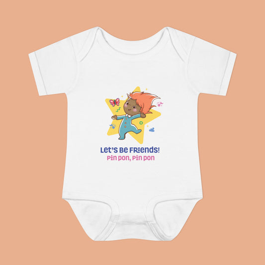 Pin Pon Let’s Be Friends Infant Bodysuit / Baby Onesie