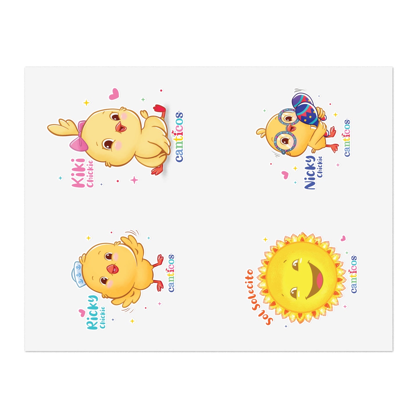 Chickie Canticos Sticker Sheets for Classroom or Party Favors