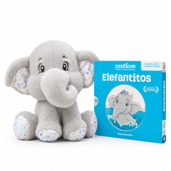 PRE-SALE: Benji Plush + Little Elephants / Elefantitos Flip-and-Play Bilingual Book Bundle