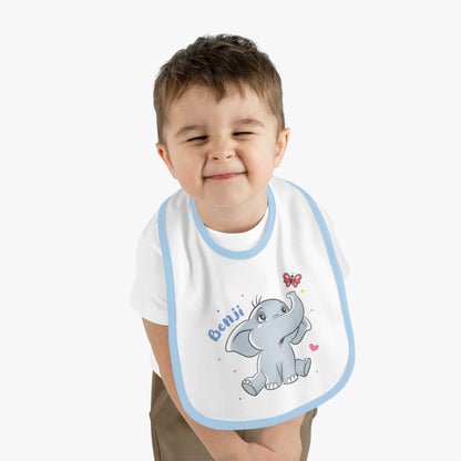 Benji the Elephant Bib – Soft, Sweet, and Perfectly Playful