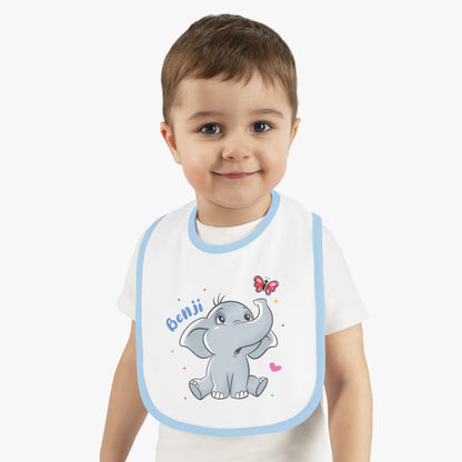 Benji the Elephant Bib – Soft, Sweet, and Perfectly Playful
