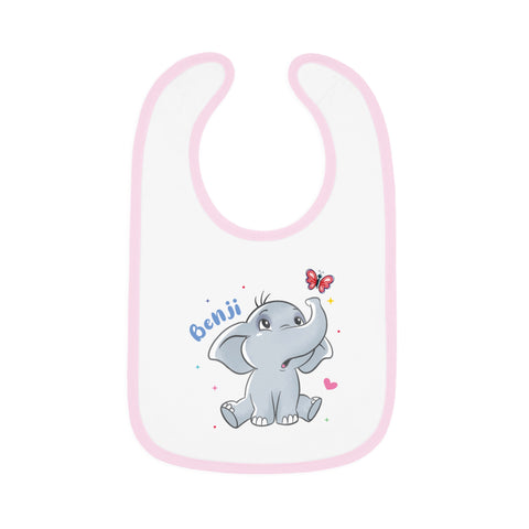 Benji Contrast Trim Jersey Bib – Soft, Sweet, and Perfectly Playful