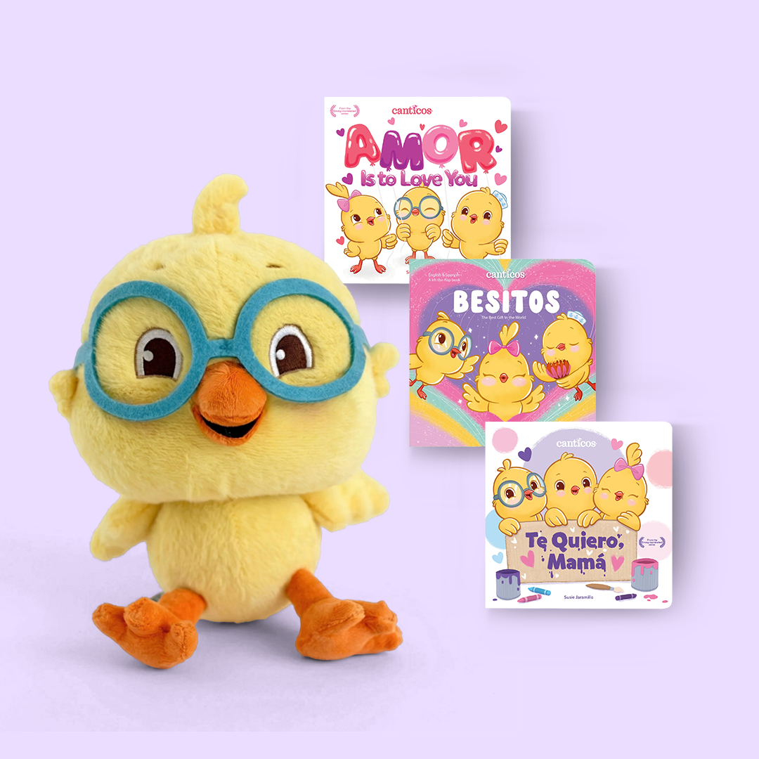 Nicky Plush + Amor, Besitos & Te Quiero, Mamá Book Bundle