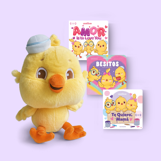 Ricky Plush + Amor, Besitos & Te Quiero, Mamá Book Bundle