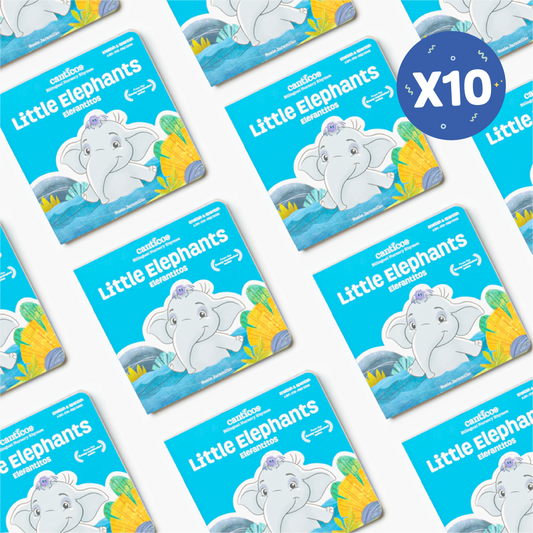 10-Book Party Favor Set – Elefantitos / Little Elephants