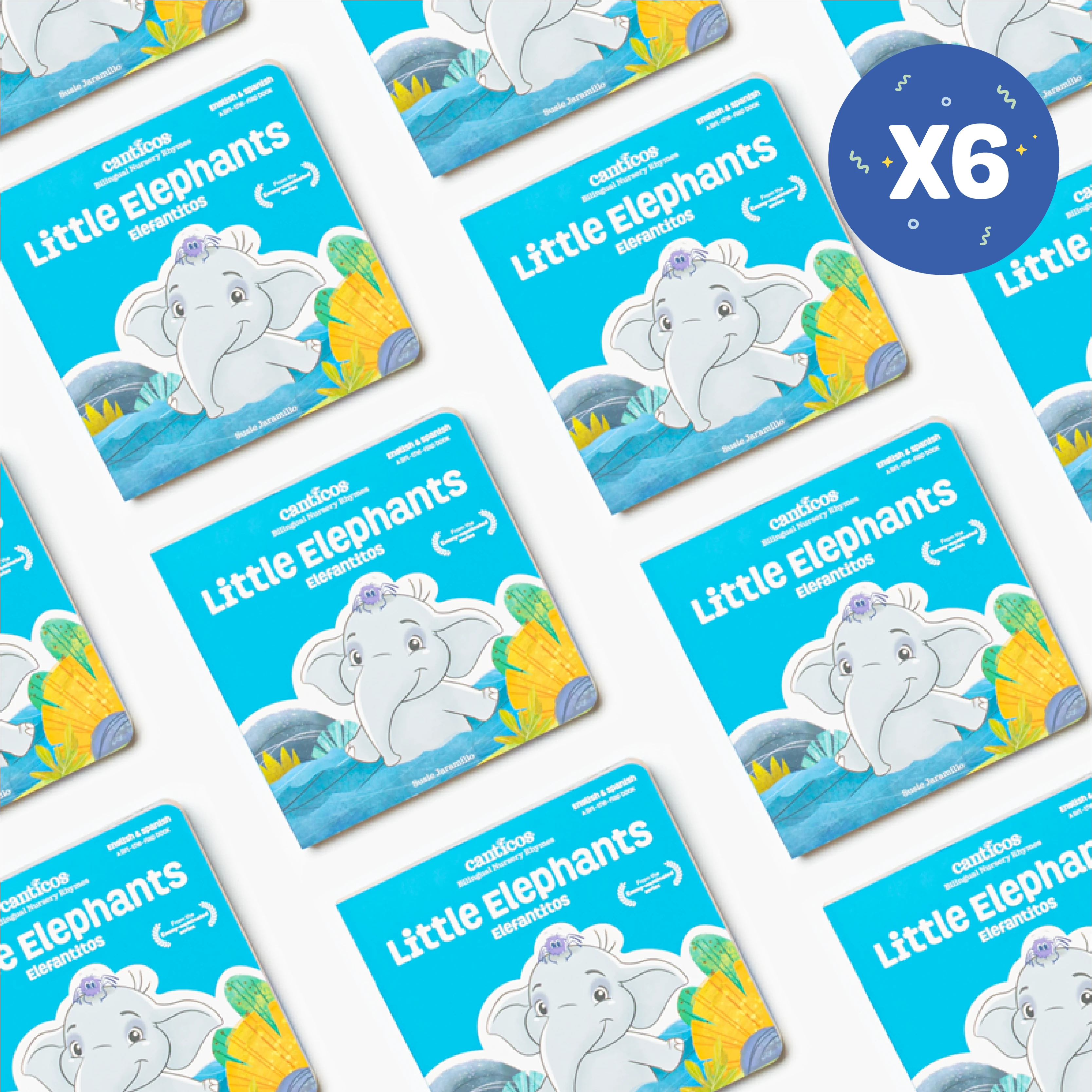 6-Book Party Favor Set – Elefantitos / Little Elephants