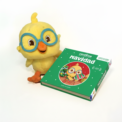 Nicky Chickie Plush + Canticos Navidad / Jingle Bells Flip & Play Book
