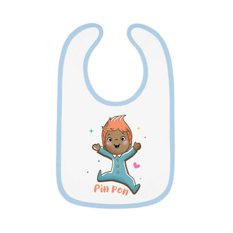 Pin Pon Contrast Trim Jersey Bib – Soft, Sweet & Always Neat!