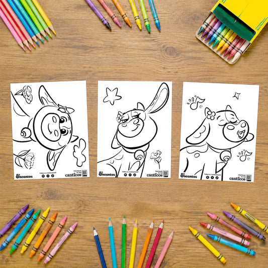 La Vaca Lola Printable Coloring Pages. Digital Download