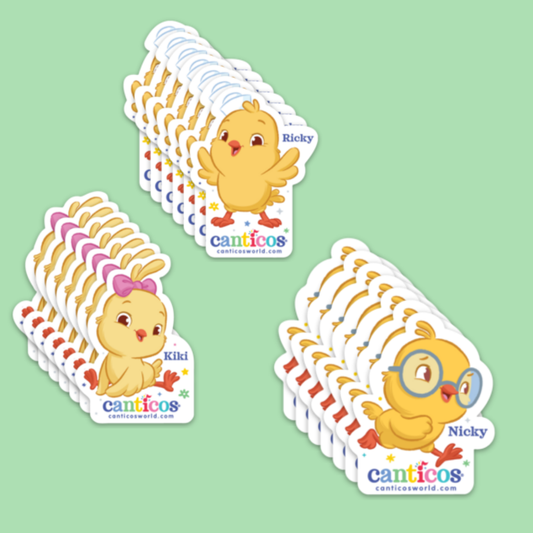 Canticos Chickie Sticker Pack, 18 Premium Vinyl Stickers