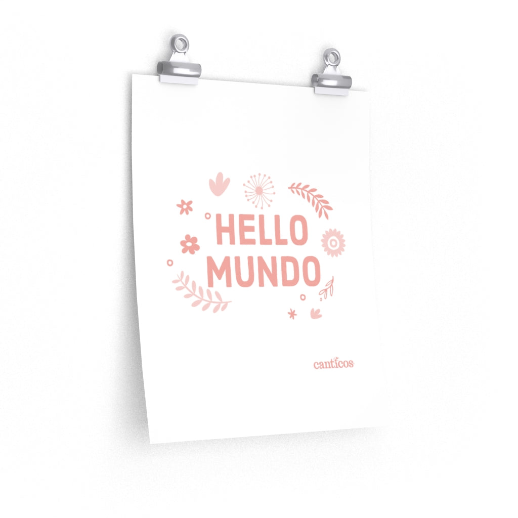 Hello Mundo - Pink Poster