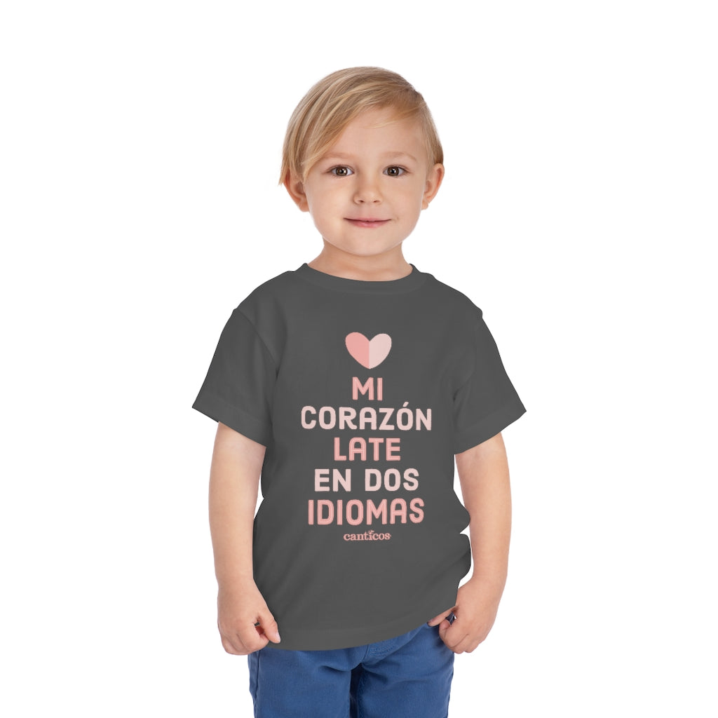 Mi Corazón late en dos Idiomas Toddler T-Shirt