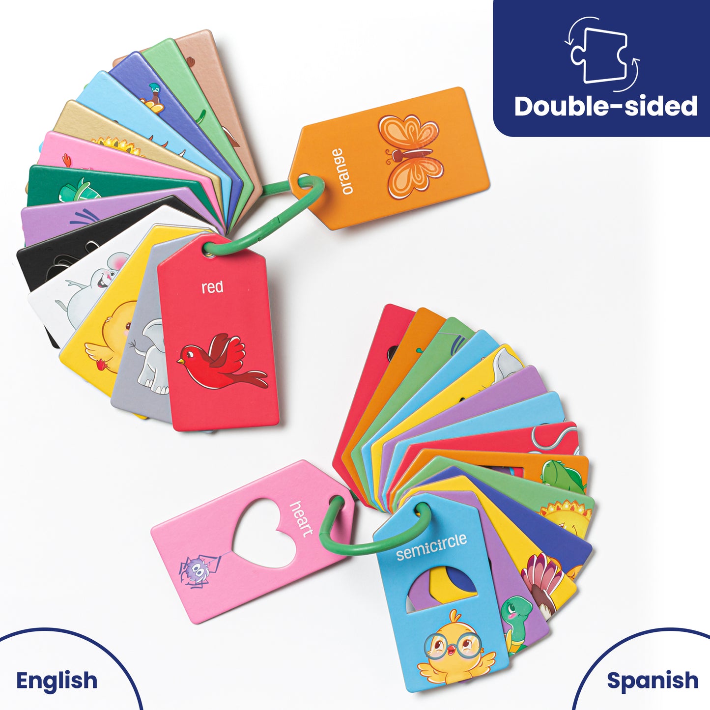 Bilingual Stroller Flash Cards: Colors & Shapes