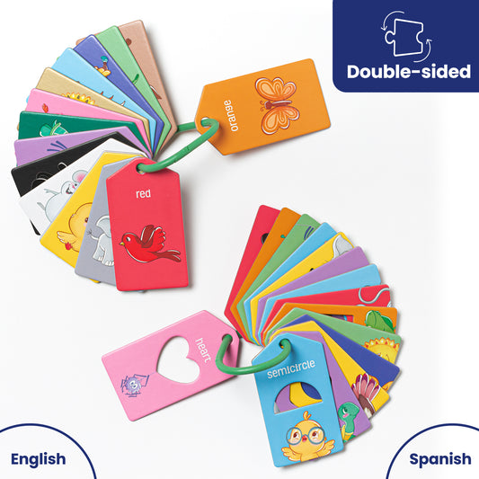 Bilingual Stroller Flash Cards: Colors & Shapes