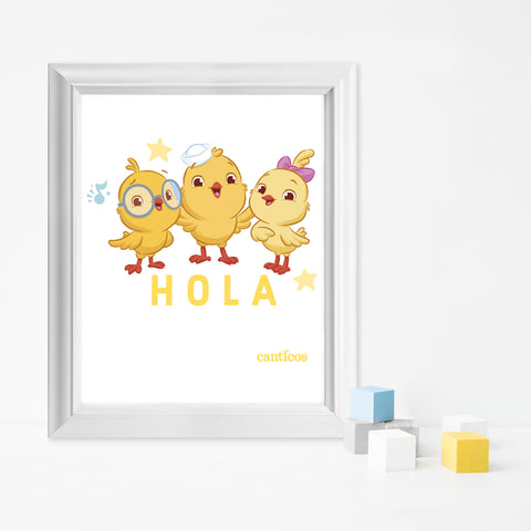 Little Chickies ¡Hola! Framed Poster