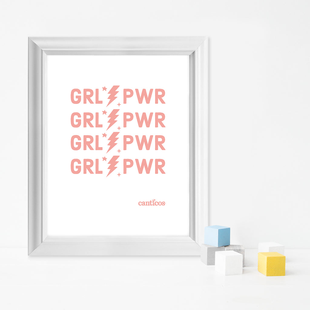 Girls Power Pink - Framed Poster
