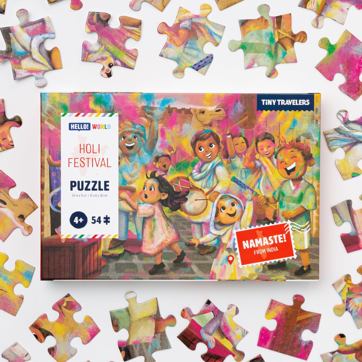 Tiny Travelers Puzzle: Holi Festival
