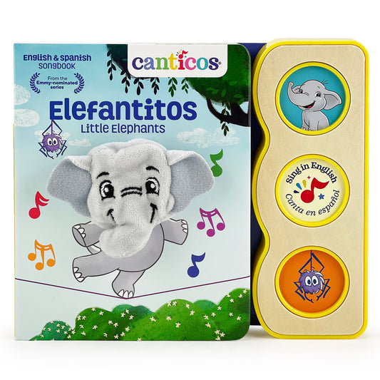 Elefantitos / Little Elephants - Spanish & English Bilingual Finger Puppet Sound Book